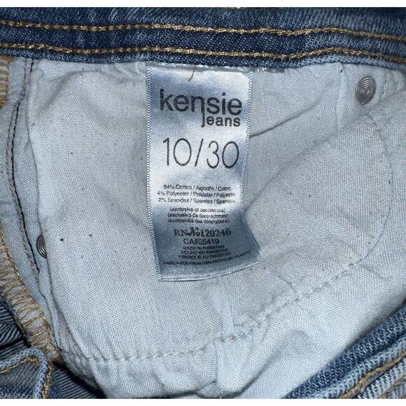 Kensie Jeans The Savannah Flare Jeans Women’s 10/30 Light Wash Raw Hem - Picture 4 of 9